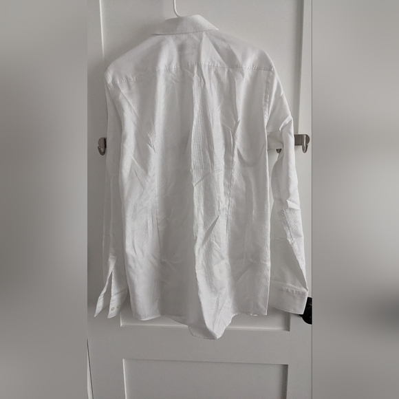 Boss, Hugo Boss, textured white button down shirt, 15.5 - Picture 4 of 4